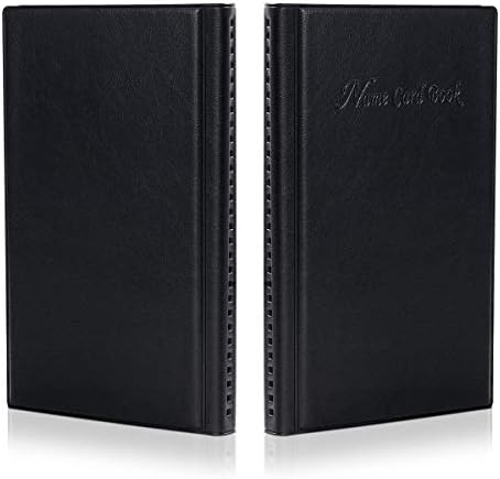 Présentoir Cartes De Visite Hamosky 240 Cartes – Porte-Cartes Acrylique Transparent Style Livre – Organiseur Professionnel Bureau Ou Voyage (Capacité 240 Pcs)