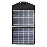 SSSUNSTONEPOWER 90W Faltbares Solarpanel, Grau, 56x44x1,5cm, mit 3m Kabel und MC4 Stecker, für Power Station, Camping und Garten