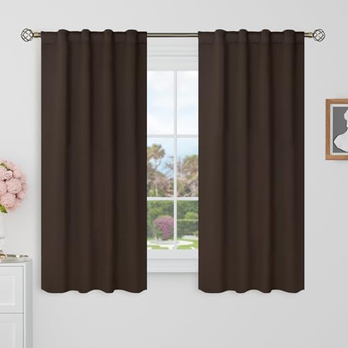 BGment Short Blackout Curtains 48 Inches Long for Small Windows, 2 Panels
