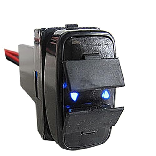 車載用 USB充電ポート増設キット 1個 USB2ポート ミツビシ三菱車用 LED色 ブルー グランディス デリカ 等に 互換品