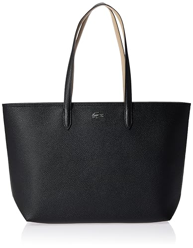 Lacoste Anna Zipped Tote Bag for Women, Noir Krema: Buy