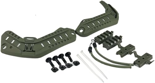 Miniatura 10 de ATAIRSOFT Kit de montaje en riel para casco rápido, guía de riel lateral del casco con tornillos de montaje de cordón DE
