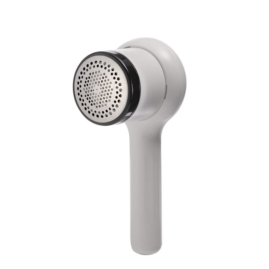 Rase-motte peluche portable blanc pour vêtements et lainages avec chargement USB