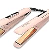 FUNTIN S10 Lisseur de cheveux, fer à plaques 100% titane plus lisse de 1 pouce pour boucler ou lisser 2 en 1