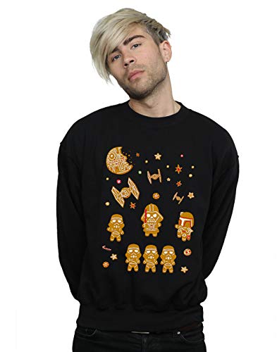 Absolute Cult Star Wars Men's Gingerbread Empire Sweatshirt Black Medium