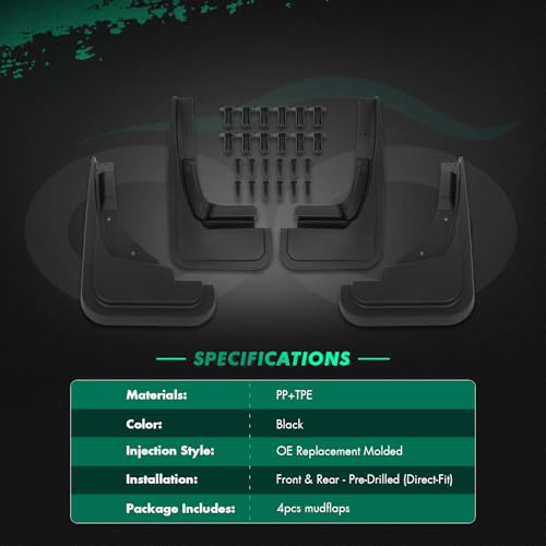 Image of SCITOO Mud Flaps 4PCS Suitable for Ford Maverick 2022-2023 Front & Rear mud Flaps Splash Guard Set