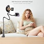 Gooseneck Phone Holder for Bed Laying Down, Magnetic Cell Phone Mount for Desk Headboard Bedside, Flexible Long Arm Stand for iPhone 17 16 15 14 13 12 Pro Max Plus Mini