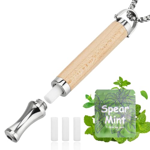 Image of 3 Packs of Plant-Based Spearmint Flavor Cores for Breathing Necklace to Break Habits Naturally | 9 Total Cores Fits Standard Necklace Diffusers for Anxiety Relief for Adults