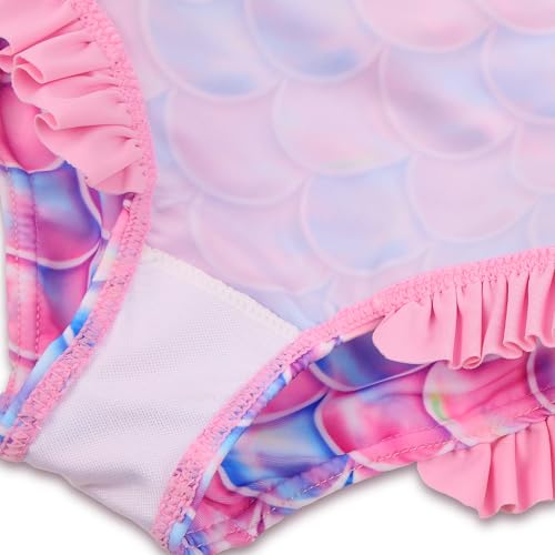 Image of XFGIRLS Baby /Toddler Girls Swimsuit Long Sleeve One-Piece Bathing Suit Rash Guard for Kids UPF 50+ Swimwear