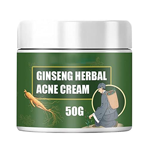 Bosixty Akne Creme, Kräuter Ginseng Akne-Creme spendet Feuchtigkeit und glättet die Mitesserentfernung,Herbal Anti Acne Cream,Anti Pickel Creme Cover
