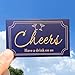 RXBC2011 Cheers Card Have a Drink on Us Token Beverage Coupon Vouchers Pack of 100 Navy Blue