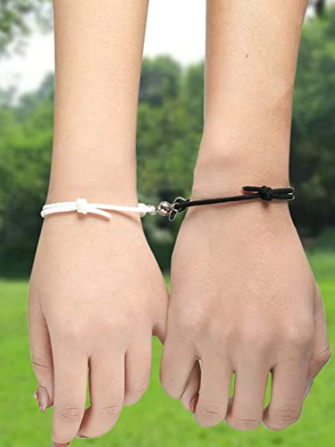Valentine Couple Bracelet 2 Pcs Adjustable Dual Coloured For Adults/Boys