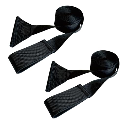 SHADEPLUS RV Awning Pull Straps 96 Inches Long Upgraded RV Camper Awning Parts Pull Down Straps Fits for Universal RV/Travel Trailer/Camper Awning Patio Awning Pull Straps (2 Units) Black