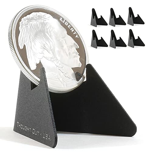 Soporte para Monedas (Paquete de 6) en Metal Negro miniatura 1