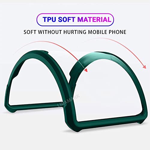 Image of LIRAMARK Transparent Clear Shock Proof Back Cover Case Designed for OnePlus Nord 2 5G (Green)