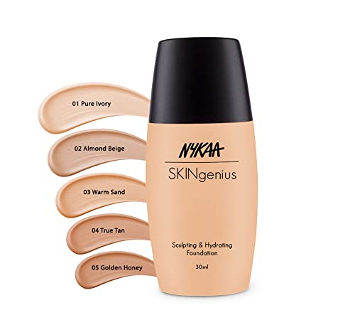 Image of Nykaa SKINgenius Sculpting & Hydrating Foundation - Pure Ivory 01
