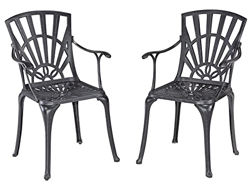Homestyles 6660-80 Outdoor Chair Pair, Charcoal #TOP8