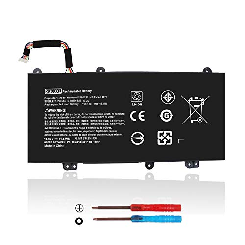 BE·SELL New 11.55V 61.6WH SG03XL SG03061XL Battery for HP Envy M7-U M7-U109DX M7-U009DX 17-U011NR 17t-U000 Series 849315-850 849049-421 849314-856 HSTNN-LB7F HSTNN-LB7E W2K88UA TPN-I126