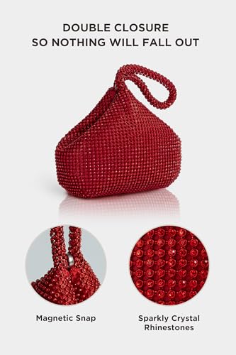Image of BABEYOND Women's Rhinestone Clutch Evening Bags Sparkly Glitter Triangle Purse for 1920s Party Prom Wedding