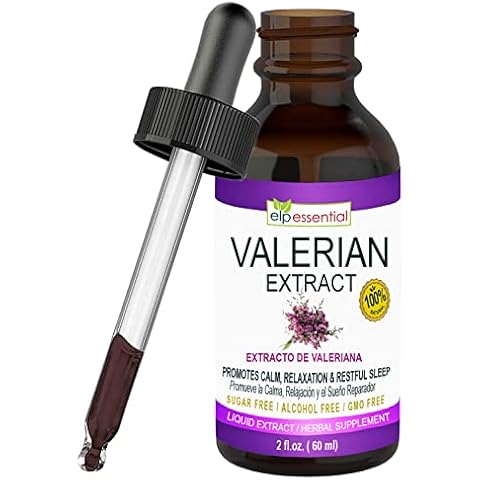 ELP ESSENTIAL Valerian Root Extract Drops | 2 fl oz | Sugar Free, Alcohol Free, Non- GMO Gluten Free Liquid Cover