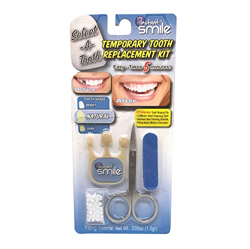 Instant Smile Temporary Tooth Replacement Kit - Natural Shade, With Extra Thermal Fitting Beads #TOP1