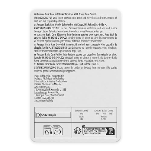 By Amazon Soft Pick Regular Size 80pcs – 2 Packs of 40pcs, Blue