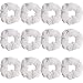 GUVASS 12 Pack Hair Scrunchies White Velvet Elastics Scrunchy Bobbles Soft Hair Bands Hair Ties
