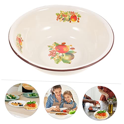 Tazón vintage esmaltado Mikikit ovalado para cocina miniatura 2