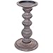 Hosley Grey Wooden LED Pillar Candle Holder, 9" High - Country Style. Ideal Gift for Wedding, Party, Home, Spa, Reiki, Aromatherapy, LED/Votive Candle Gardens W1