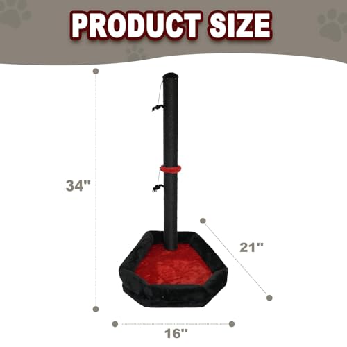 Gothic Cat Scratching Post with 40 Pcs Halloween Cat Toys, Gothic Cat Tree - image 7