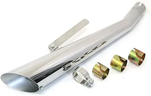Roadhawk Universal Kick-up Slash Cut Silencer/Muffler Ideal For Classic Motorcycle, Custom Build, Cafe Racer