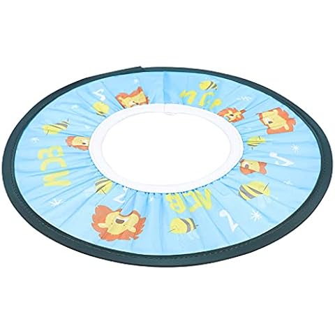 TOYANDONA Baby Bathing Cap TPE Adjustable Kids Shower Cap Shampoo Shower Protection Safety Visor Shield Hat for Children Toddler Showering Washing Hair Blue Lion Cover