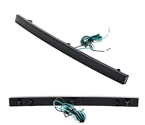 Ijdmtoy Smoked Lens 60-Smd Full Led Rear Bumper Reflector Light Trim Compatible With 2014-19 Chevrolet C7 Corvette, Function As Tail Or Rear Fog Lights #TOP1