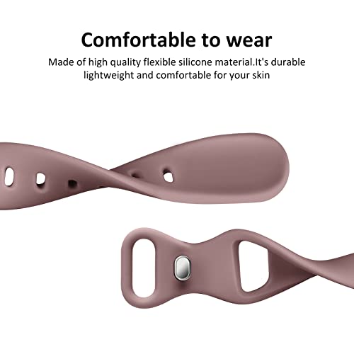 Image of Thin Slim Band Compatible with Apple Watch 38mm 40mm 41mm 42mm 44mm 45mm 46mm 49mm, Replacement Silicone Sport Strap for iWatch Series 11 /10 /9 /8 /7 /6 /5 /4 /3 /2 /1 Ultra SE Women Men, Smoke Violet