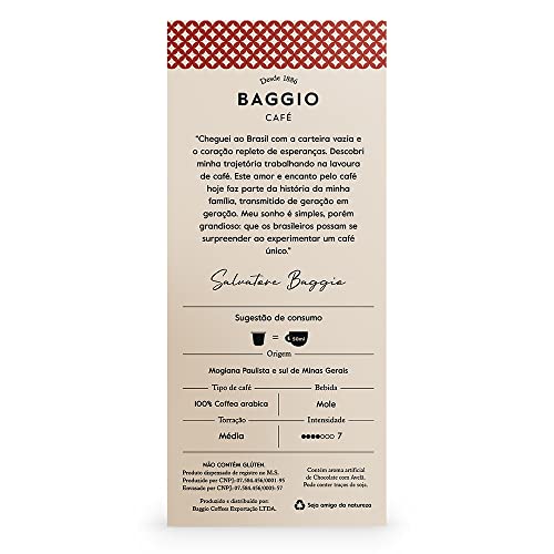 Baggio Café Cápsulas De Café Aroma Chocolate Com Avelã Compatível Com Nespresso Contém 10 Cápsulas