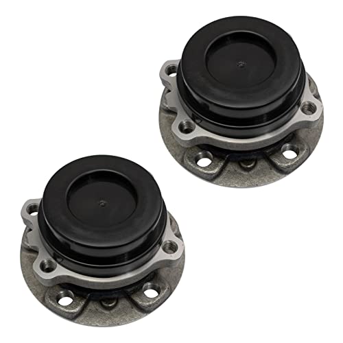 Image of TRQ Front Left and Right Wheel Bearing and Hub Assembly Set 2 Piece Compatible with 12-16 BMW 528i xDrive 14-16 535d xDrive 11-17 535i GT 11-16 550i 13-19 650i Gran Coupe
