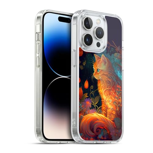 Coque en Gel Chat Art iPhone 14 Pro au quotidien avec MagSafe