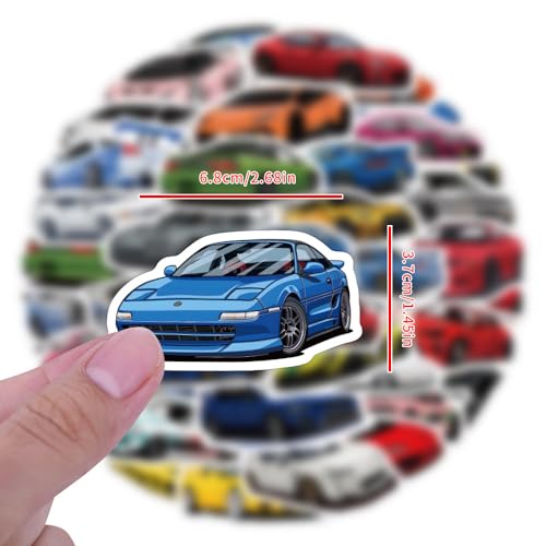 60 Pcs Sport Super Car Stickers