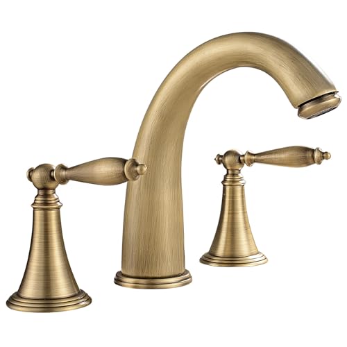 Robinet de lavabo à trois trous KKXXYQFC mitigeur eau chaude froide double poignée
