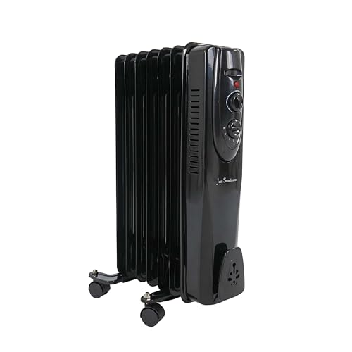 Jack Stonehouse 1.5KW Oil Filled Radiator, Black