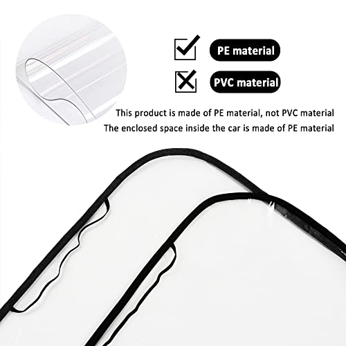 Ofband 2Pcs Transparent Back Seat Protector For Car,Slip&Kick&Dirt-Resistant Seat Back Cover Protect Car Interiors From Kids,Back Of Seat Protector For Kids Feet Car Seat #TOP2