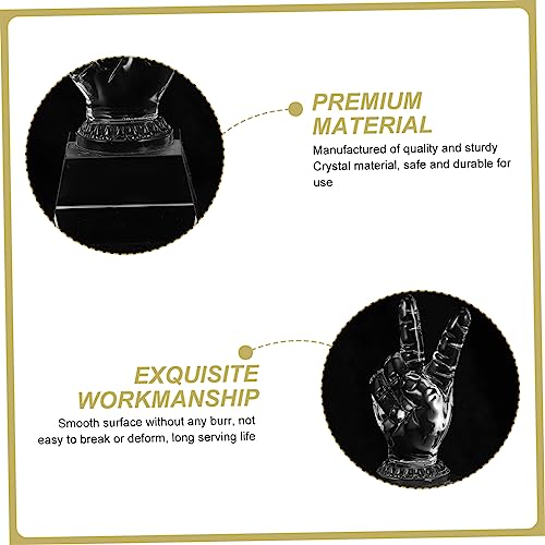 Image of balacoo Trophy Medal Thumbs up Trophy Award Accessory Awards Shaped Decor Clear Thumb Trophy Award Trophy First