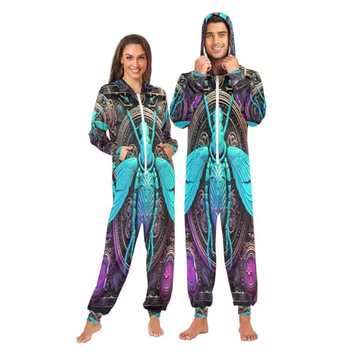 Combinaison pyjama insecte abstrait pour soirée cocooning