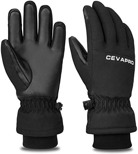 Cevapro Kids Ski Gloves, Waterproof Snowboard Gloves Winter Warm Gloves Insulated Thermal Gloves for Boys Girls Skiing Skating Snowboarding Shoveling Under -30℉