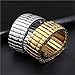 Elastic Watch Band For Men Stainless Steel Silver Expandable Strap Replacement Watchbands 12mm 14mm 16mm 18mm 20mm(Gold,16mm)