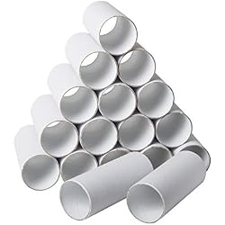 Cardboard Tubes, Poster Tube, Empty Paper Towel Rolls, White, 30 Pack | Mailing tubes for shipping posters, DIY crafts, classroom art & storage, thick & sturdy white kraft paper rolls, bulk pack