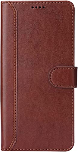 Étui pour iPhone 13 Pro et Pro Max étui de téléphone portable en cuir marron avec support cartes