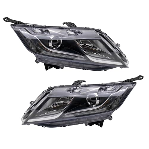 Image of TRQ 2 Piece Headlight Assembly Set Halogen Driver & Passenger Side Compatible with Honda Odyssey 2018-2023 With Daytime Running Lights HO2502183 HO2503183 33100THRA11 33150THRA11