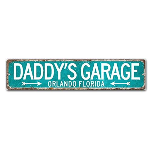 Plaque en bois Daddy's Garage une idée cadeau idéale pour la fête des pères