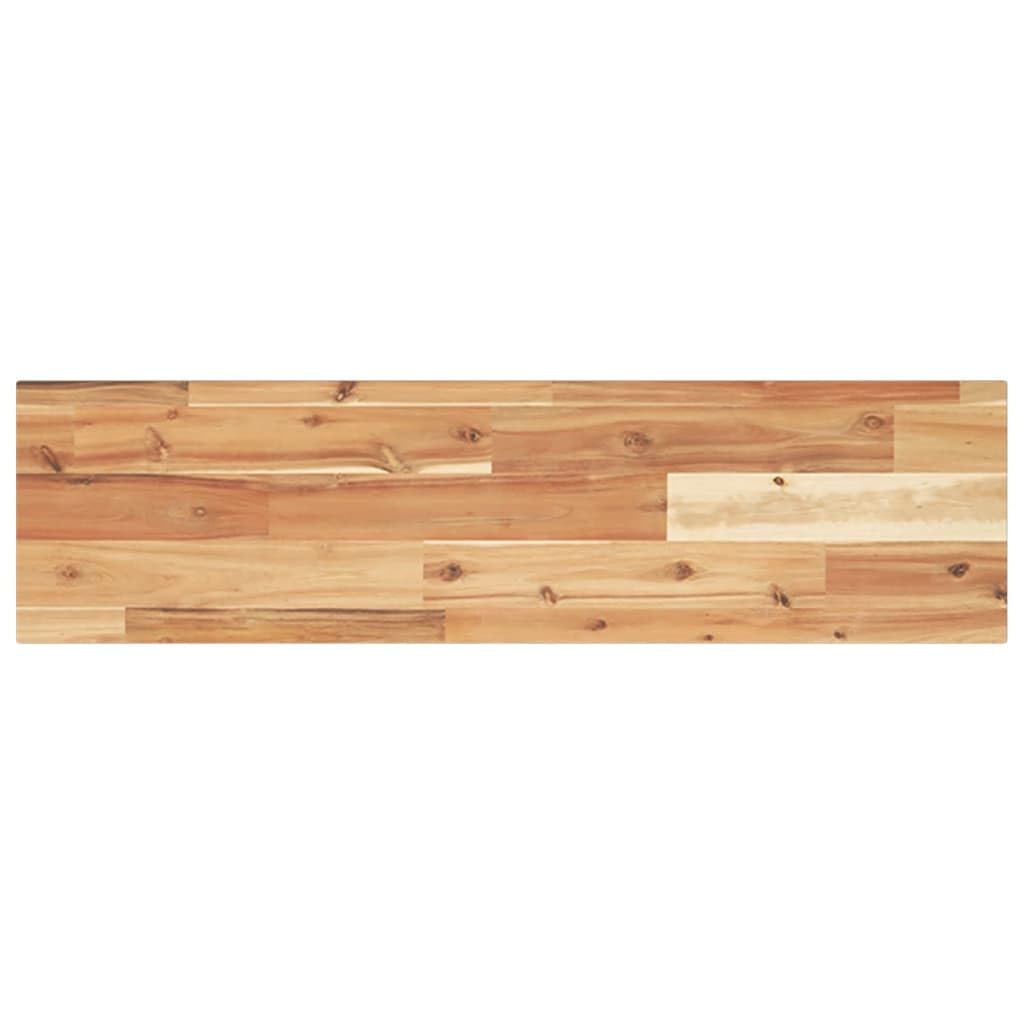 Lot de 4 étagères murales 80 x 20 x 2 cm en bois d'acacia finition